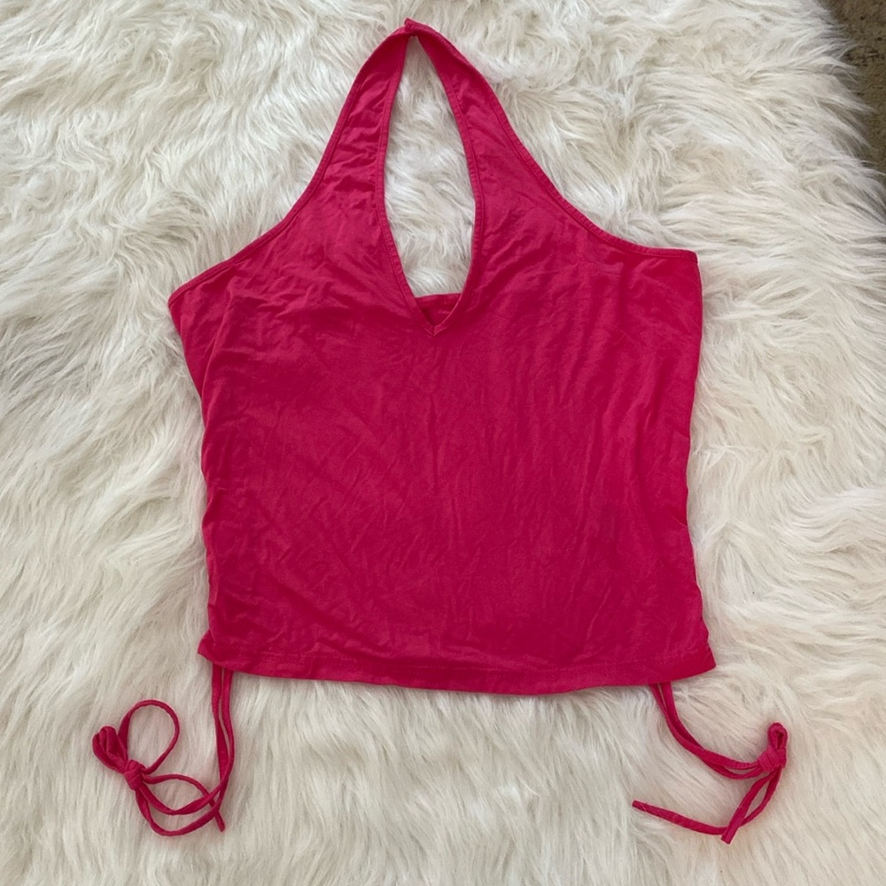 Halter Adjustable Side Crop Top- Viscose Blend